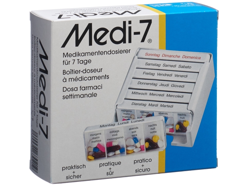 MEDI-7 pilulier semainier D/F/I blanc