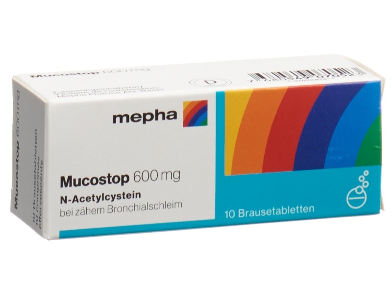 MUCOSTOP comprimé effervescents 600 mg 10 pièces