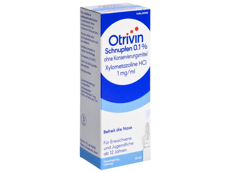 OTRIVIN Rhume spray doseur 0.1 % sans conservateurs 10 ml