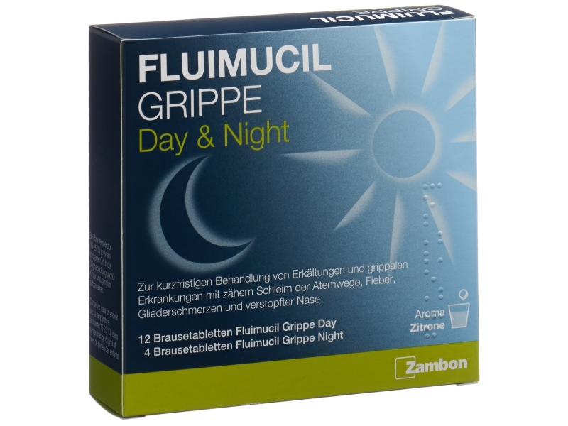 FLUIMUCIL Grippe Day Night Brausetabl 16 Stk