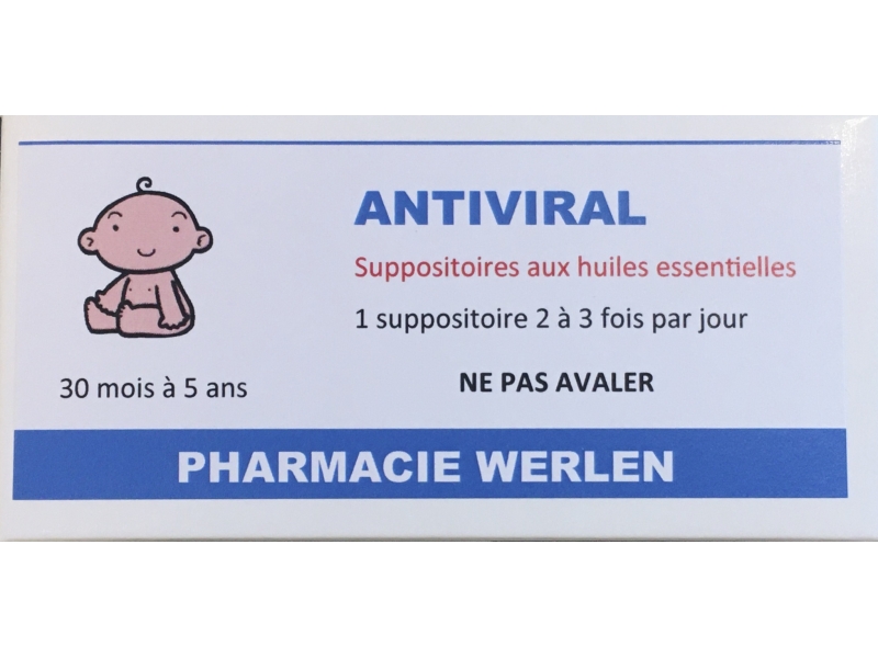 Huiles Essentielles antiviral (30 mois à 5 ans) 10 suppositoires
