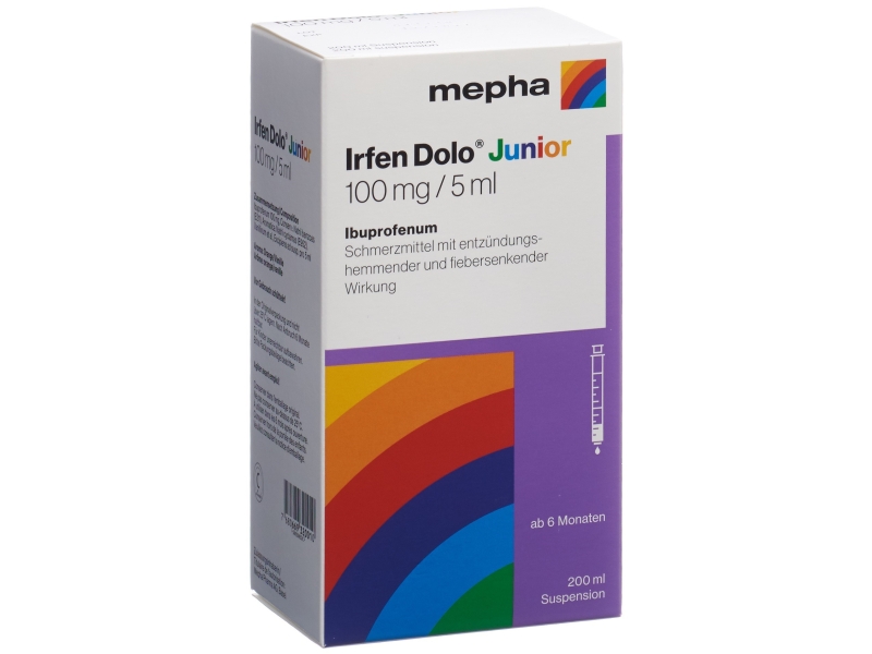 IRFEN DOLO Junior Susp 100 mg/5ml Fl 200 ml