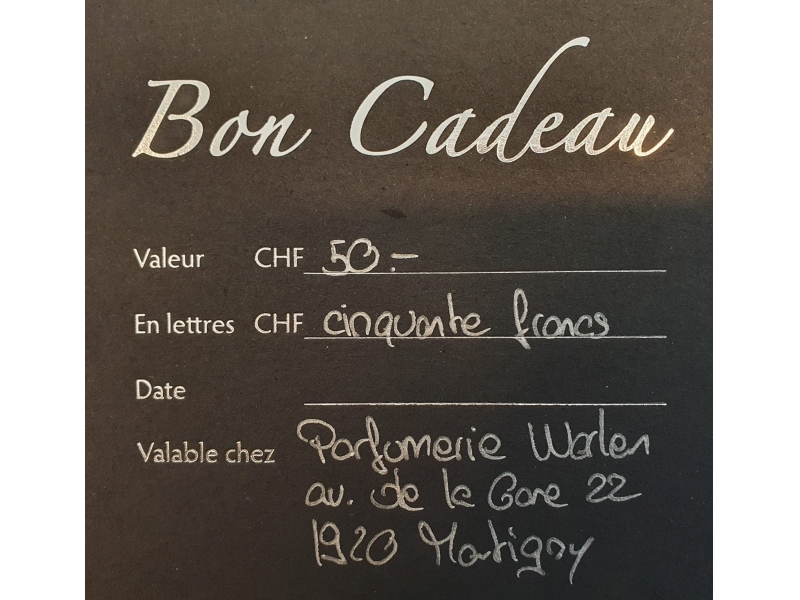 Parfumerie Bon Cadeau 50 chf