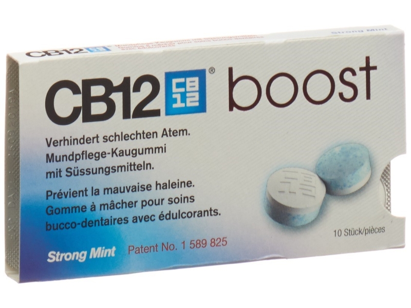 CB12 Boost Mundpflege Kaugummi Strong Mint 10 Stk