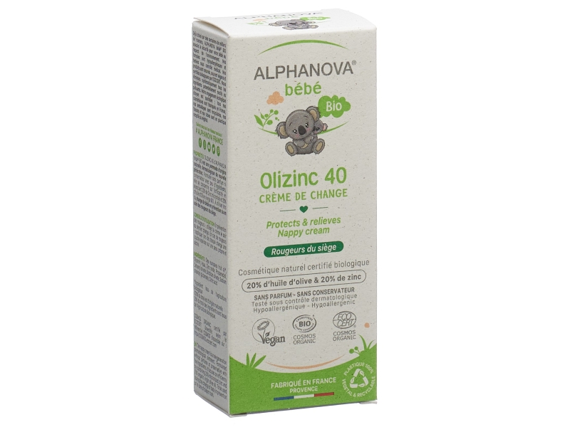 ALPHANOVA BB Olizinc 40 crème de change bio 50 g