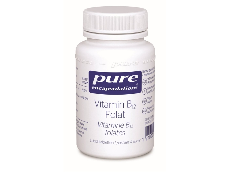 PURE Vitamin B12 Folat Lutschtabl CH Ds 90 Stk
