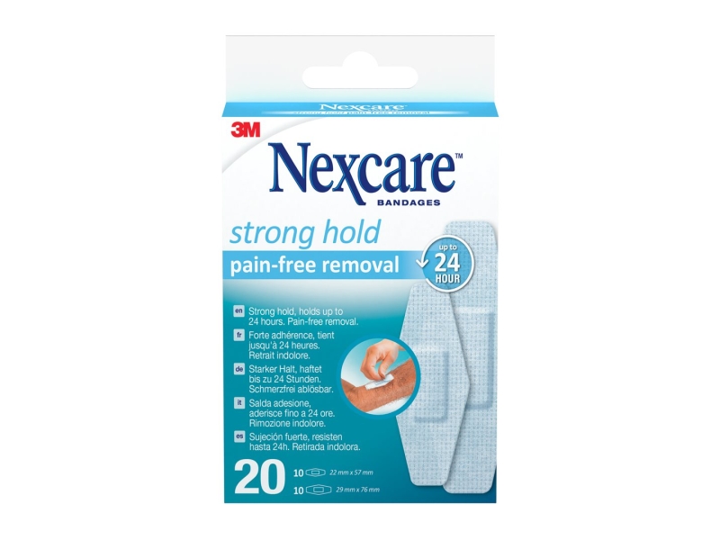 3M NEXCARE Strong hold 2 tailles assorties 20 pièces