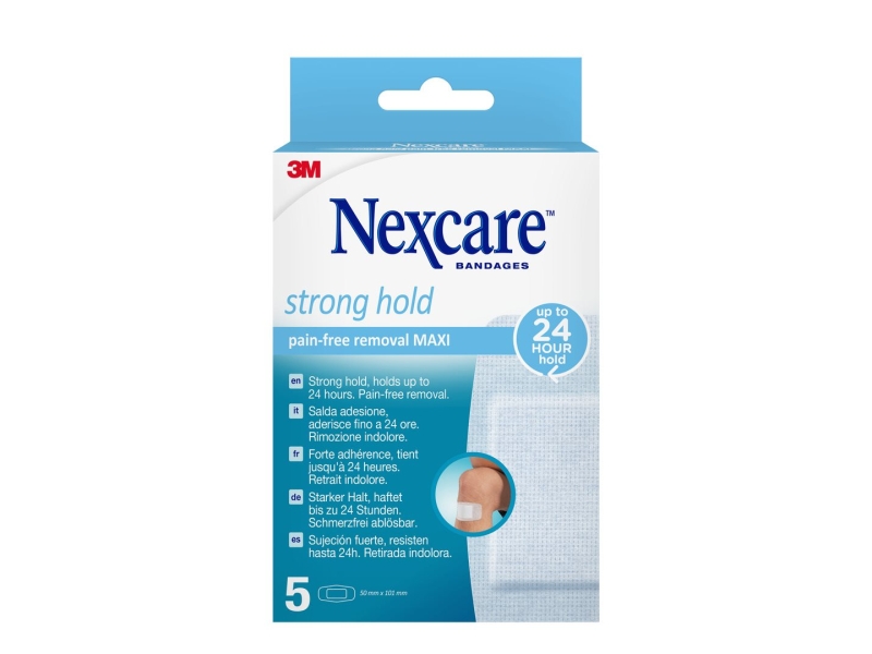 3M NEXCARE Strong hold maxi 50 x 100 mm 5 pièces