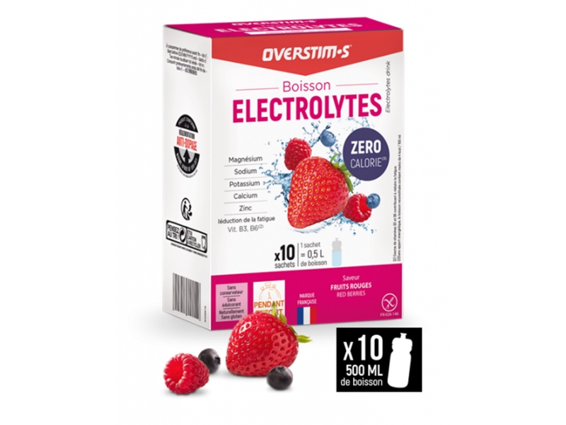 OVERSTIM'S Boisson electrolytes fruits rouges 10s