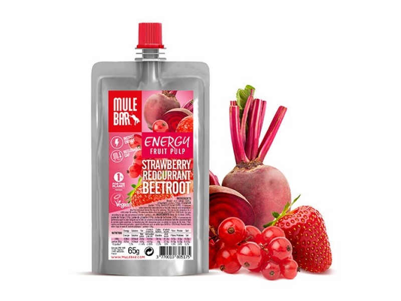 OVERSTIM'S Mulebar organic fruit pulp fraise-grosseille
