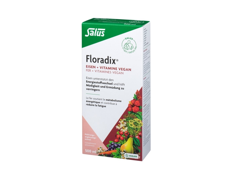 FLORADIX Vegan fer + vitamines 500 ml