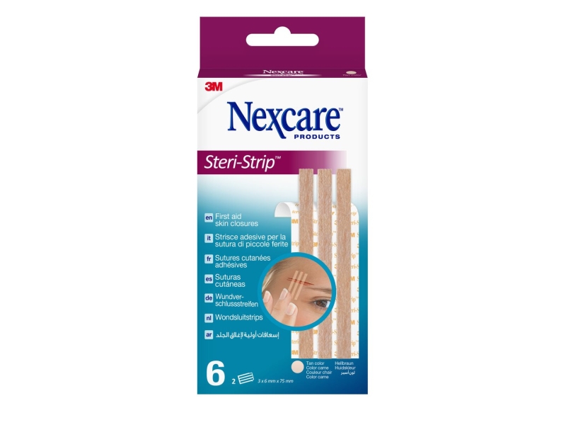 3M NEXCARE Steri Strip 6x75mm beige 6 Stk