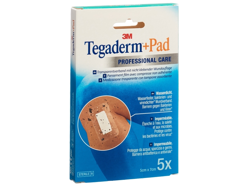 3M TEGADERM+PAD 5x7cm Wundkissen 2.5x4cm (n) 5 Stk