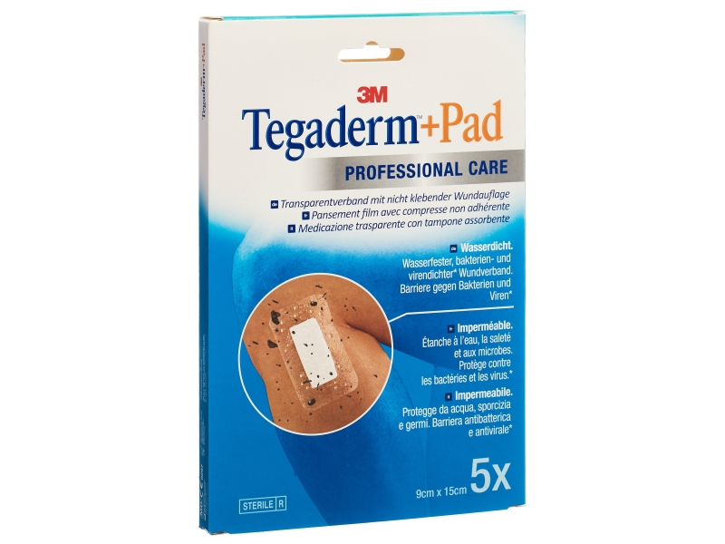 3M TEGADERM+PAD 9x15cm Wundkis 4.5x10cm (n) 5 Stk