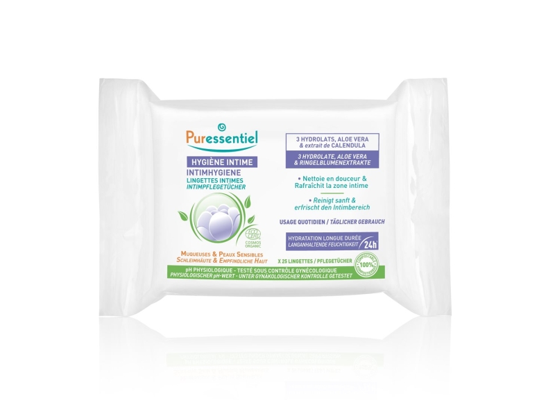 PURESSENTIEL Lingettes Intimes Quotidiennes 25 pce