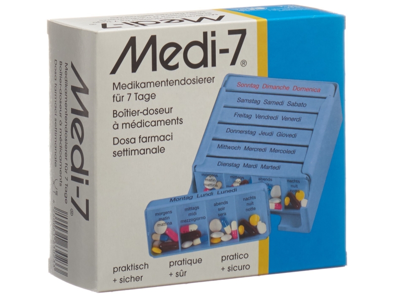 MEDI-7 pilulier semainier bleu