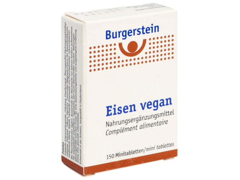 BURGERSTEIN Eisen vegan 150 comprimés