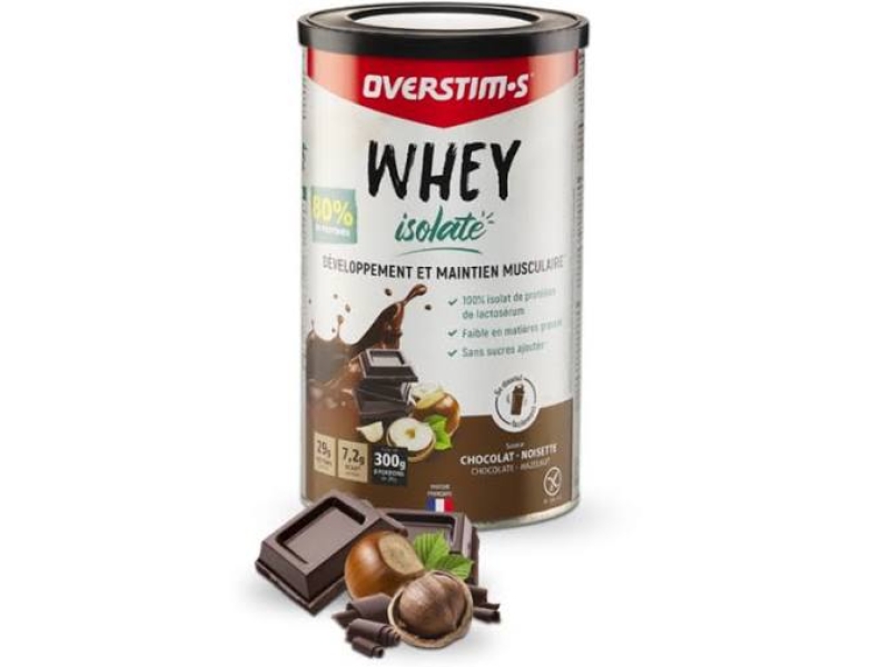 OVERSTIM'S WHEY ISOLATE CHOCOLAT-NOISETTE 300G