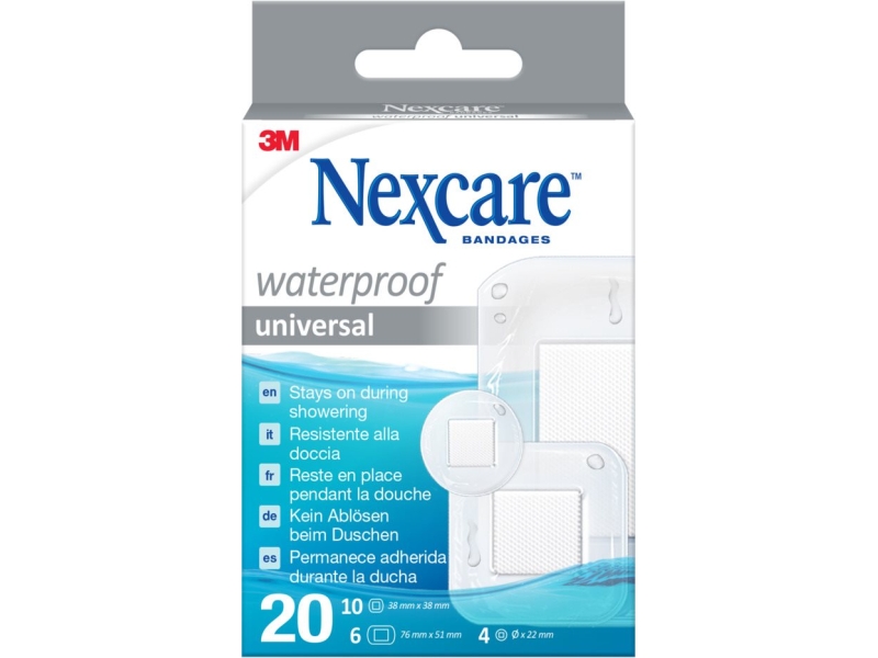 3M NEXCARE WATERPROOF UNIVER PANSEM 3 TAILL 20 PCE