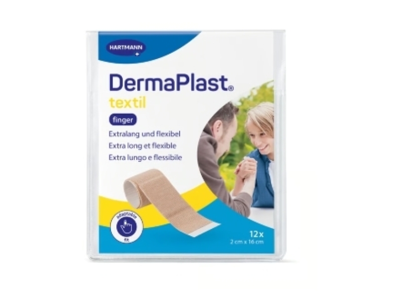 DERMAPLAST TEXT PANS DOIGTS 2X16CM BEI 12 PCE