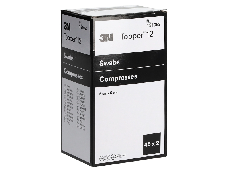 TOPPER 12 COMPR NW 5X5CM STER 45 SACH 2 PCE