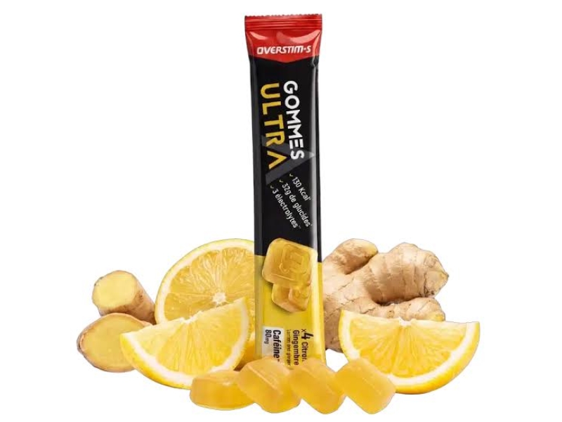 OVERSTIM'S GOMME ULTRA CAFEINEES CITRON-GINGEMBRE