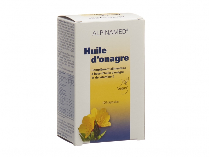 ALPINAMED Huile d'onagre capsules 100 pce
Complément alimentaire