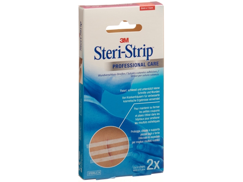 3M STERI STRIP Strisce per sutura cutanea 6x75mm bianco 2 x 3 pezzi