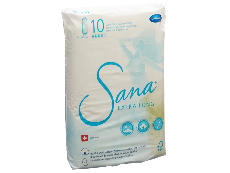 SANA Extra serviettes auto-adhésives 10 pèces